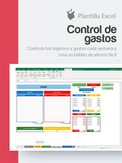 Plantilla Control De Gastos Personales Excel Gratis